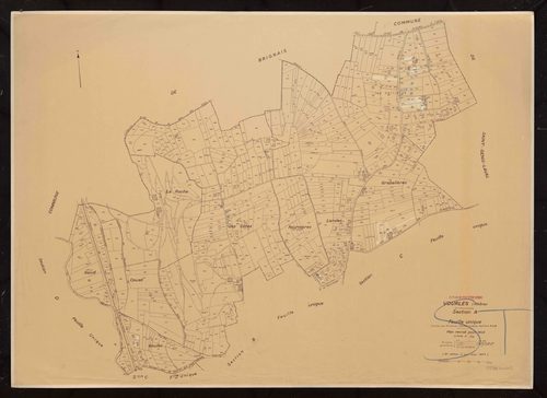 Section A feuille unique (partie des anciennes feuilles uniques section A et B). Plan révisé pour 1948. 2e édition à jour pour 1977.