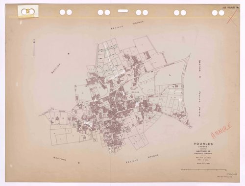 Section B feuille unique. Plan révisé pour 1948. 3e édition pour 1980. Plan annulé.