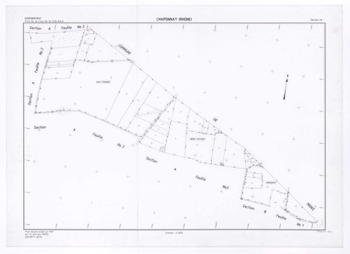 Plans minutes (couleur) : documents préparatoires. Section ZA.