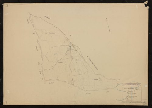 Section E feuille unique. Plan révisé pour 1938.