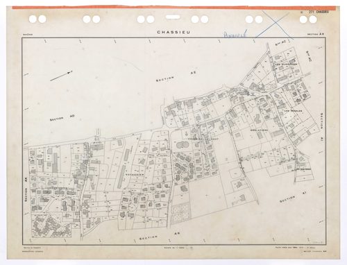 Section AH. Feuille refaite pour 1954. 3e édition pour 1979. Plan annulé.