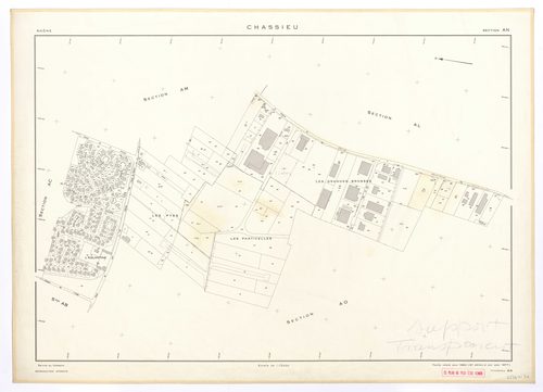 Section AN. Feuille refaite pour 1954. 2e édition à jour pour 1977.
