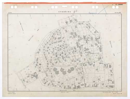 Section AH. Feuille refaite pour 1954. 4e édition pour 1979. Plan annulé.