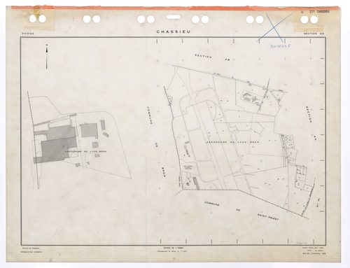 Section AO. Feuille refaite pour 1954. 2e édition pour 1979. Plan annulé.