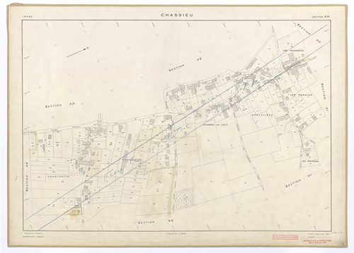 Section AH. Feuille refaite pour 1954. Réédité pour 1977.