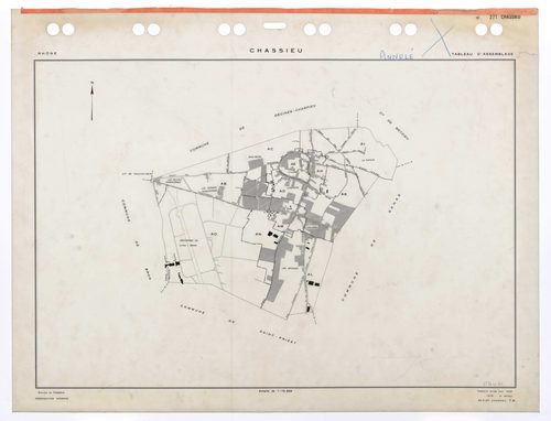 Tableau d'assemblage (TA). Plan révisé pour 1954. 2e édition pour 1979. Plan annulé.
