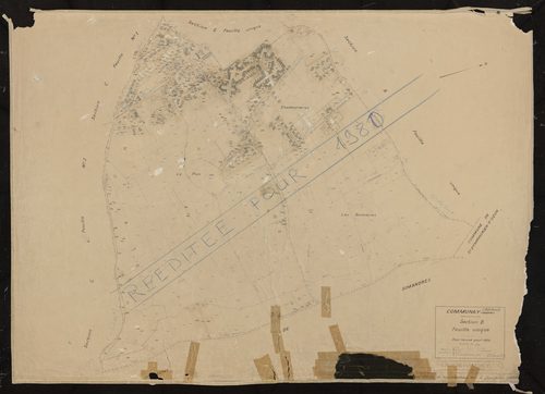 Section B feuille unique. Plan révisé pour 1939. Réédité pour 1980.