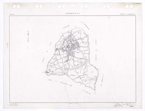 Tableau d'assemblage (TA). Cadastre remanié pour 1998.