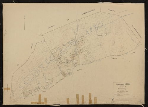 Section A feuille unique. Plan révisé pour 1939. Réédité pour 1980.