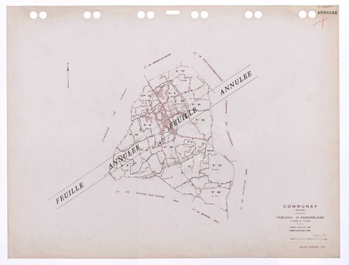 Section A feuille unique. Plan révisé pour 1939. Edition à jour pour 1985. Plan annulé.