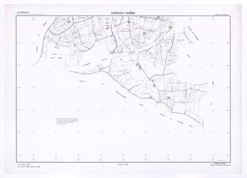 Tableau d'assemblage feuille Sud : sections ZC, ZD, ZE, ZH, ZI, ZK.
