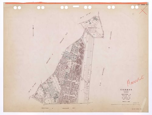 Section A feuille n°2. Plan révisé pour 1936. 5e édition pour 1980. Plan annulé.