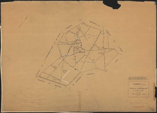 Tableau d'assemblage (TA). Plan révisé pour 1936.