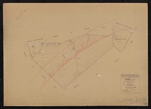 Section A feuille n°2 (partie de l'ancienne 2e feuille). Plan révisé pour 1936. Réédité pour 1967.