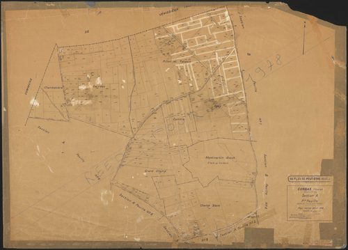 Section A feuille n°1 (partie de l'ancienne 1ère feuille). Plan révisé pour 1936. Réédité pour 1978.