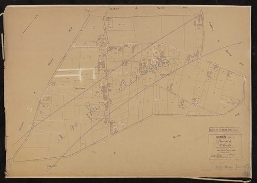 Section A feuille n°3 (partie de l'ancienne 2e feuille). Plan révisé pour 1936. Réédité pour 1963.