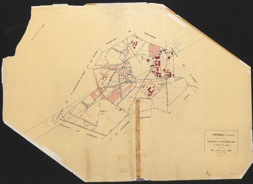 Tableau d'assemblage (TA). Plan révisé pour 1936. Edition à jour pour 1968.