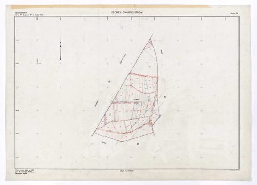 Section ZA. Plan minute établi en 1981.