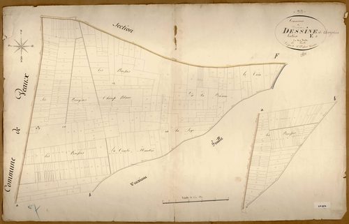 Section E dite des Bruyères, Beauregard et Champblanc, feuille n°1.