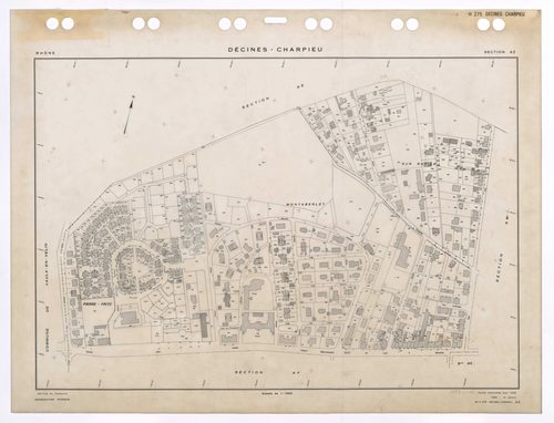 Section AZ. Feuille renouvelée pour 1956. 4e édition à jour pour 1980.