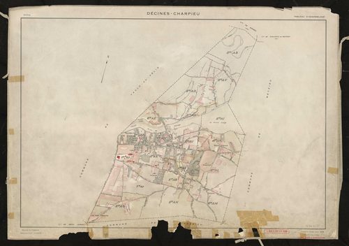 Tableau d'assemblage (TA). Cadastre révisé pour 1956.