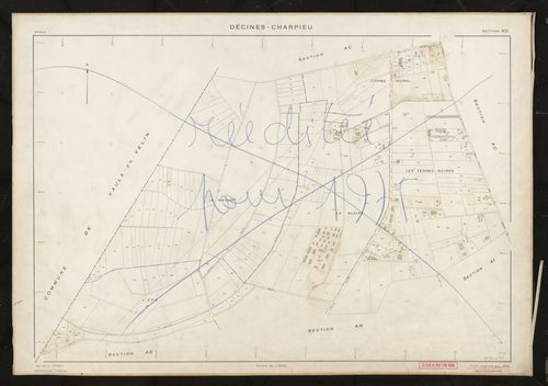 Section AD. Feuille renouvelée pour 1956. Rééditée pour 1975.