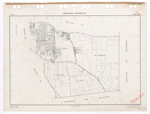 Section AM. Feuille renouvelée pour 1956. 3e édition à jour pour 1980. Plan annulé.