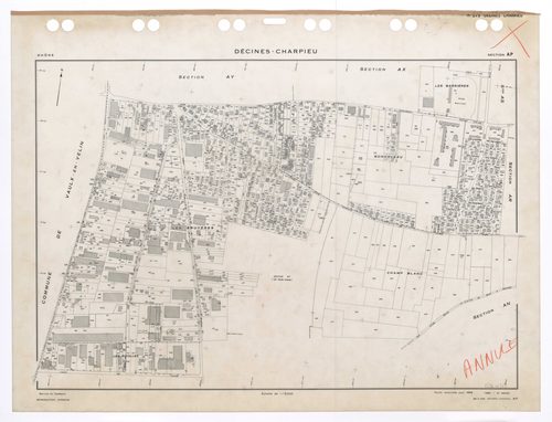 Section AP. Feuille renouvelée pour 1956. 4e édition à jour pour 1980. Plan annulé.