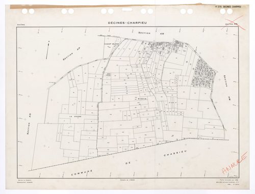 Section AN. Feuille renouvelée pour 1956. 3e édition à jour pour 1980. Plan annulé.