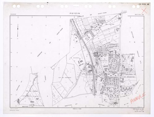 Section AB. Feuille renouvelée pour 1959. 3e édition pour 1980. Plan annulé.