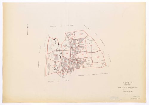 Tableau d'assemblage (TA) du PMC avec annotations indiquant les nouvelles sections du remaniement.