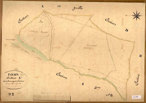 Section A dite de Beauregard et de Latour, feuille n°2.