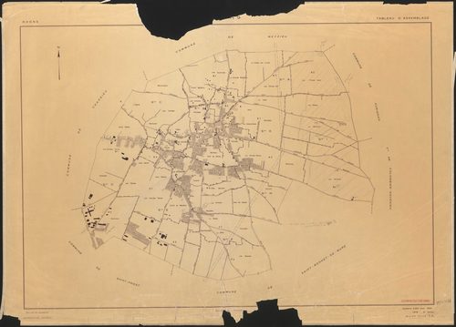 Tableau d'assemblage (TA). Cadastre établi pour 1953. 2e edition pour 1979.