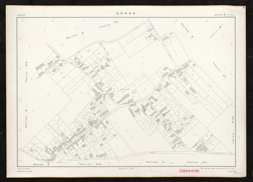 Section B feuille n°2. Plan établi pour 1953. 2e edition à jour pour 1977.