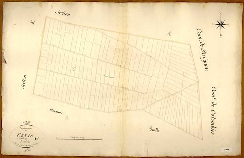 Section I dite des Bouvarets et des Brosses, feuille n°1.