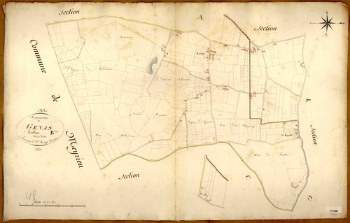 Section B dite d'Azieux, feuille unique.