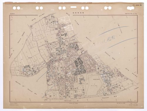 Section B feuille n°4. Plan établi pour 1953. 3e edition pour 1980. Feuille annulée.