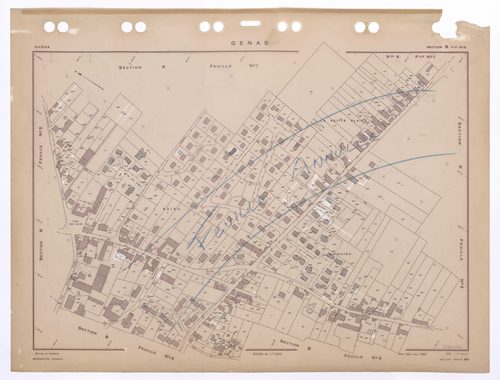Section B feuille n°3. Plan établi pour 1953. 3e edition pour 1980. Feuille annulée.
