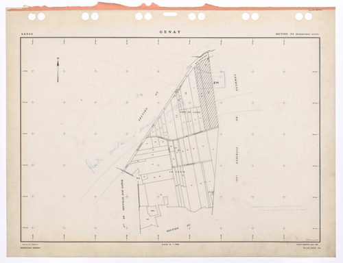 Section ZA. Feuille remembrée pour 1985.