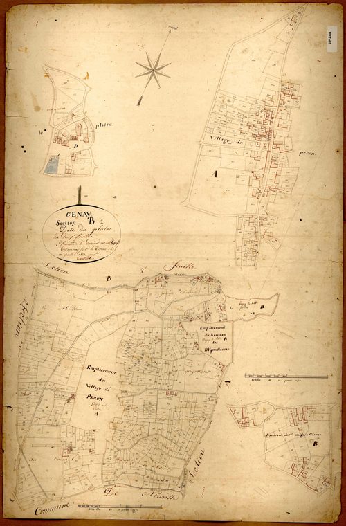 Section B dite du Platre, feuille n°1 (parcelles 1-699).