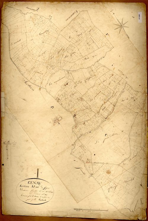 Section A dite de Sagne, feuille n°2 (parcelles 449-1187).