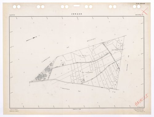 Section AI. Feuille refaite pour 1955. Edition à jour pour 1984. Plan annulé.