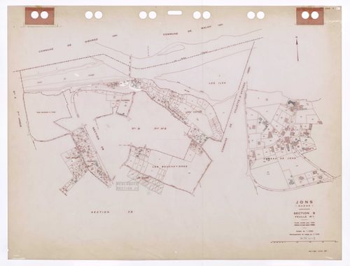 Section B feuille n°1. Feuille révisée pour 1934. Edition à jour pour 1985.