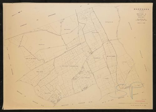 Section D (ancienne section F) 1ère feuille. Plan révisé pour 1935. 2e édition à jour pour 1979.