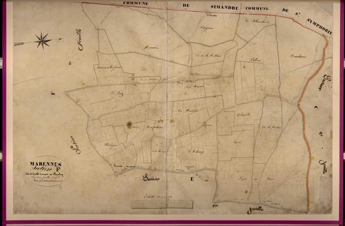 Section F dite de Combe-Louvat et Pacalon, feuille n°2.