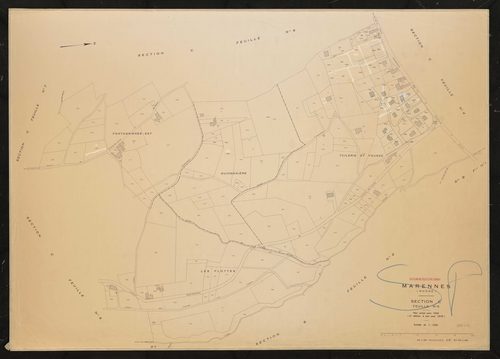 Section C feuille n°5. Plan révisé pour 1935. 2e édition à jour pour 1979. Calque cliché de reproduction mis à jour pour 1968.