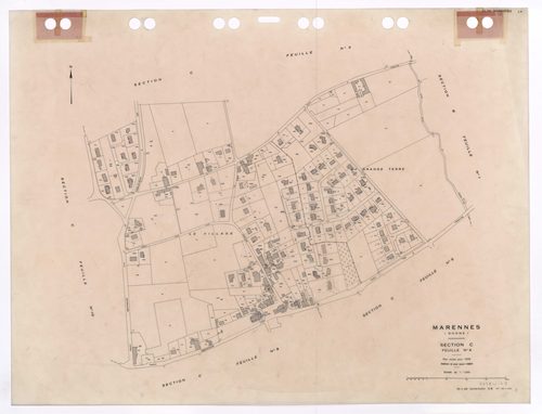 Section C feuille n°4. Feuille révisée pour 1935. Edition à jour pour 1987.
