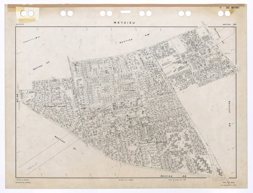 Section AH. Feuille renouvelée pour 1955. 4e édition pour 1979. Plan remanié pour 1990.