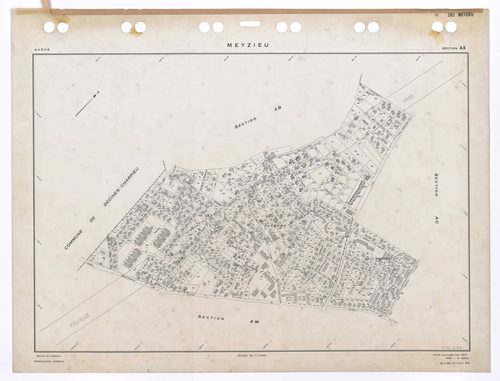 Section AX. Feuille renouvelée pour 1955. 4e édition pour 1979. Plan remanié pour 1990.