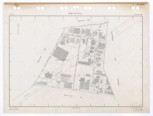 Section AE. Feuille renouvelée pour 1955. 4e édition pour 1979. Plan remanié pour 1990.